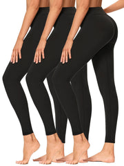 3Pcs High Waist Yoga Pants Tummy Control Slimming Leggings Women's Activewear