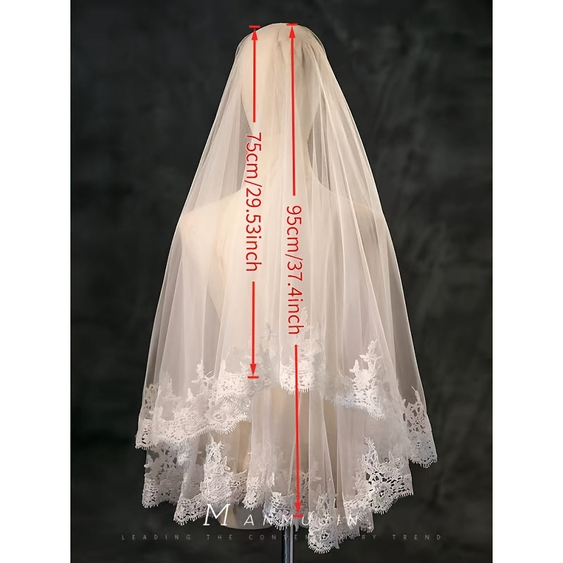 French Vintage Bridal Veil Headpiece for Wedding