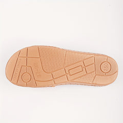 Star Pattern Slippers Causal Open Toe Pin Dots Print Flat Linen Shoes