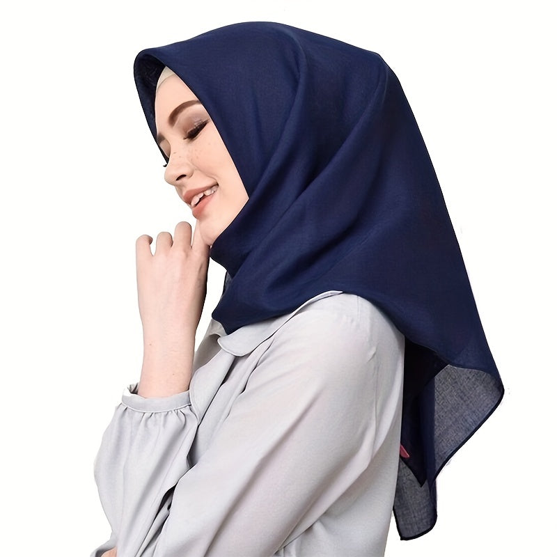 109 Square Hijab Scarf Women Solid Soft Head Scarf Shawls Classic Bandana