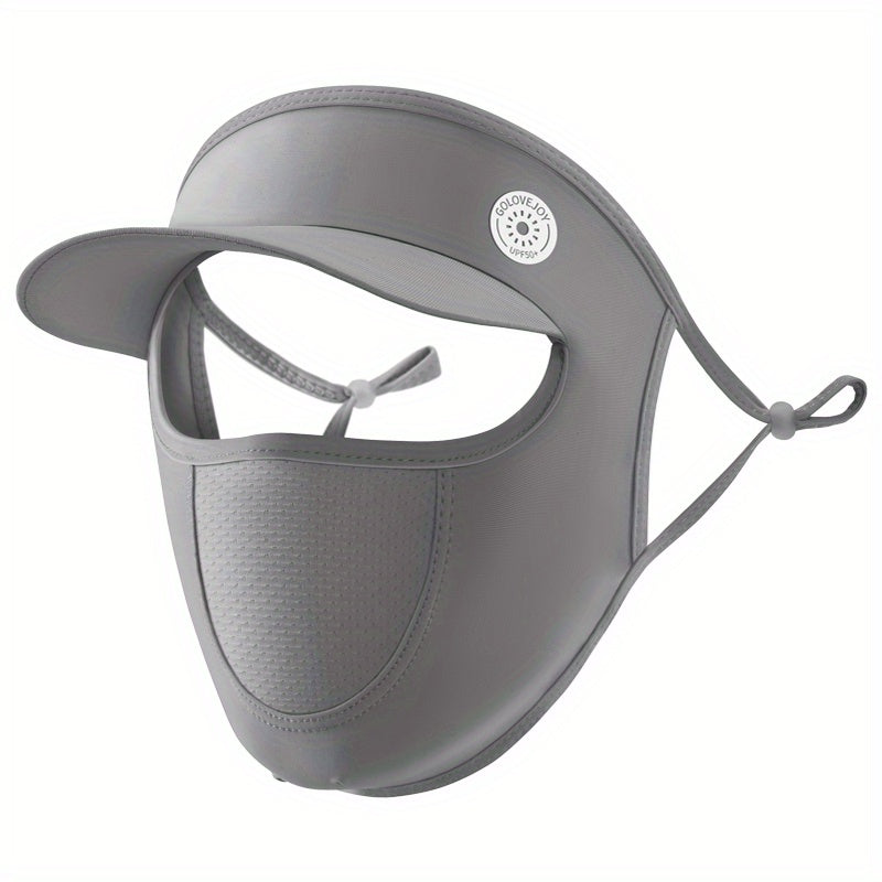 Breathable UV Face Covering With Brim Women Summer Mesh Mask Eye Protection