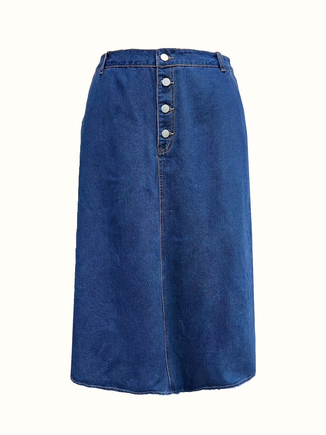 Button Up Maxi Denim Skirt