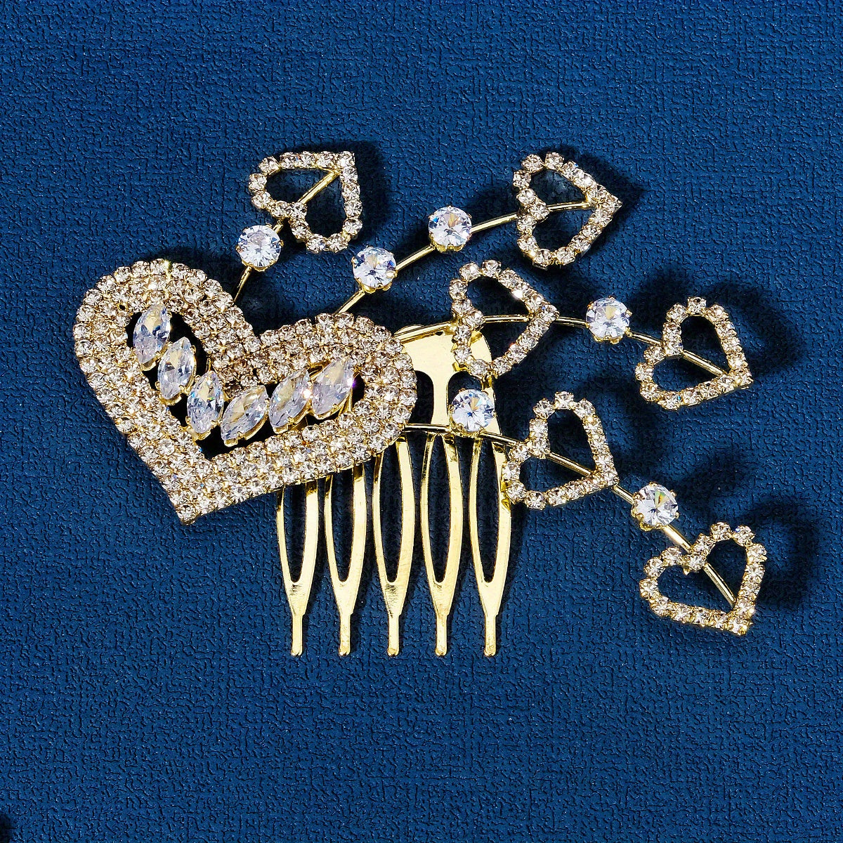 Heart Shape Rhinestone Hair Clip Crystal Head Jewelry