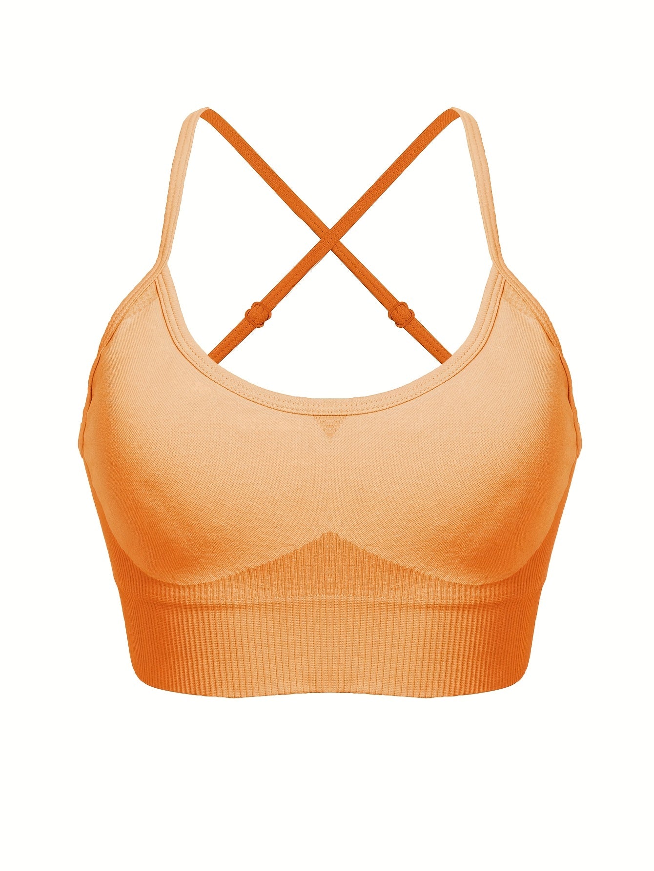 Criss Cross Back Sports Bra Breathable Fitness Workout Bra Women's Lingerie