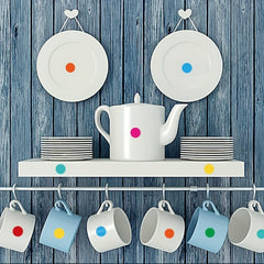 Colorful Dot Sticker Round Coded Label 1400pcs