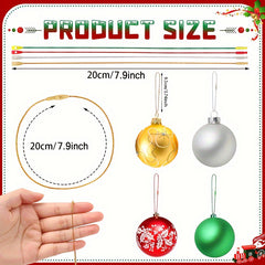 Christmas Ornament Hooks 100pcs Ornament Hangers With Snap Ornament String