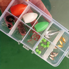 66pcs Fishing Tackle Set Spoons Swivels Long Distance Throw Aids