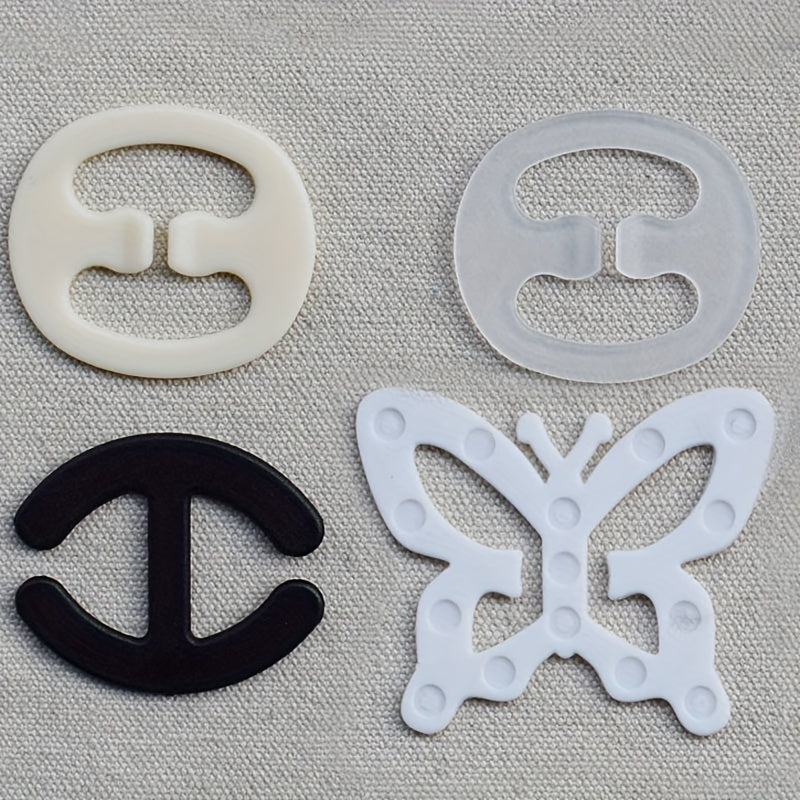 4pcs Bra Straps Control Clips Invisible Buckles Women's Lingerie Accessories