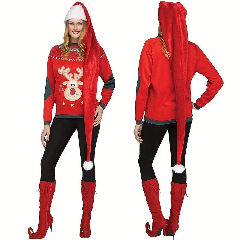 Extra Long Plush Christmas Hat Cosplay Party Decor Props