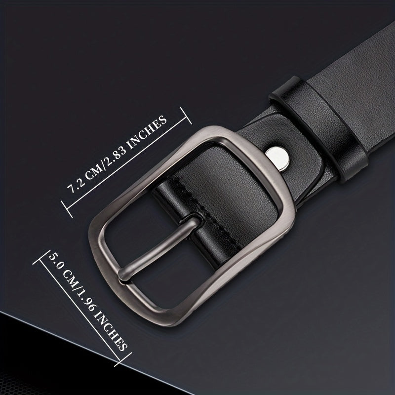 Men's PU Leather Belt Pin Buckle Casual Jeans Pants Belt