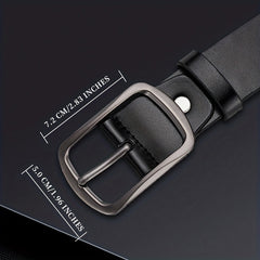 Men's PU Leather Belt Pin Buckle Casual Jeans Pants Belt