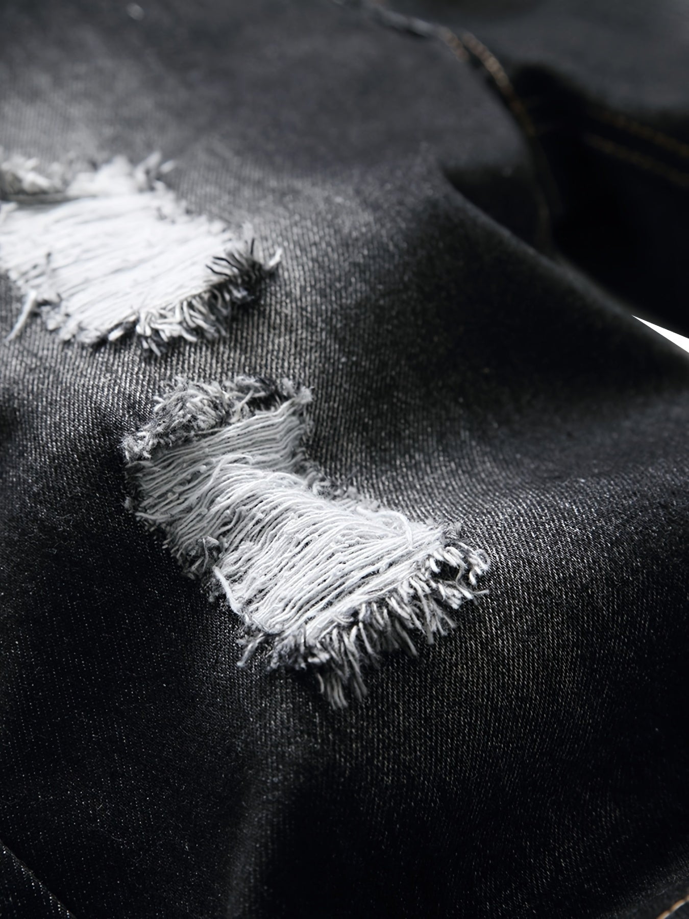 Men's Ripped Denim Shorts for Outdoor Hiking