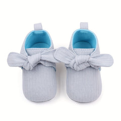 Girl's Slip On Walking Shoes With Bowknot