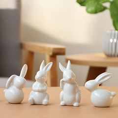 Bunny Ring Holder Ceramic Animal Jewelry Holder for Little Girl Women Home Decor