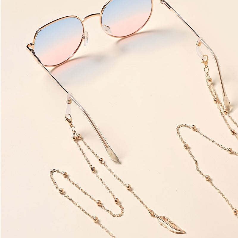 Leaf Pendant Glasses And Face Mask Accessory Metal Chain Glasses Chain