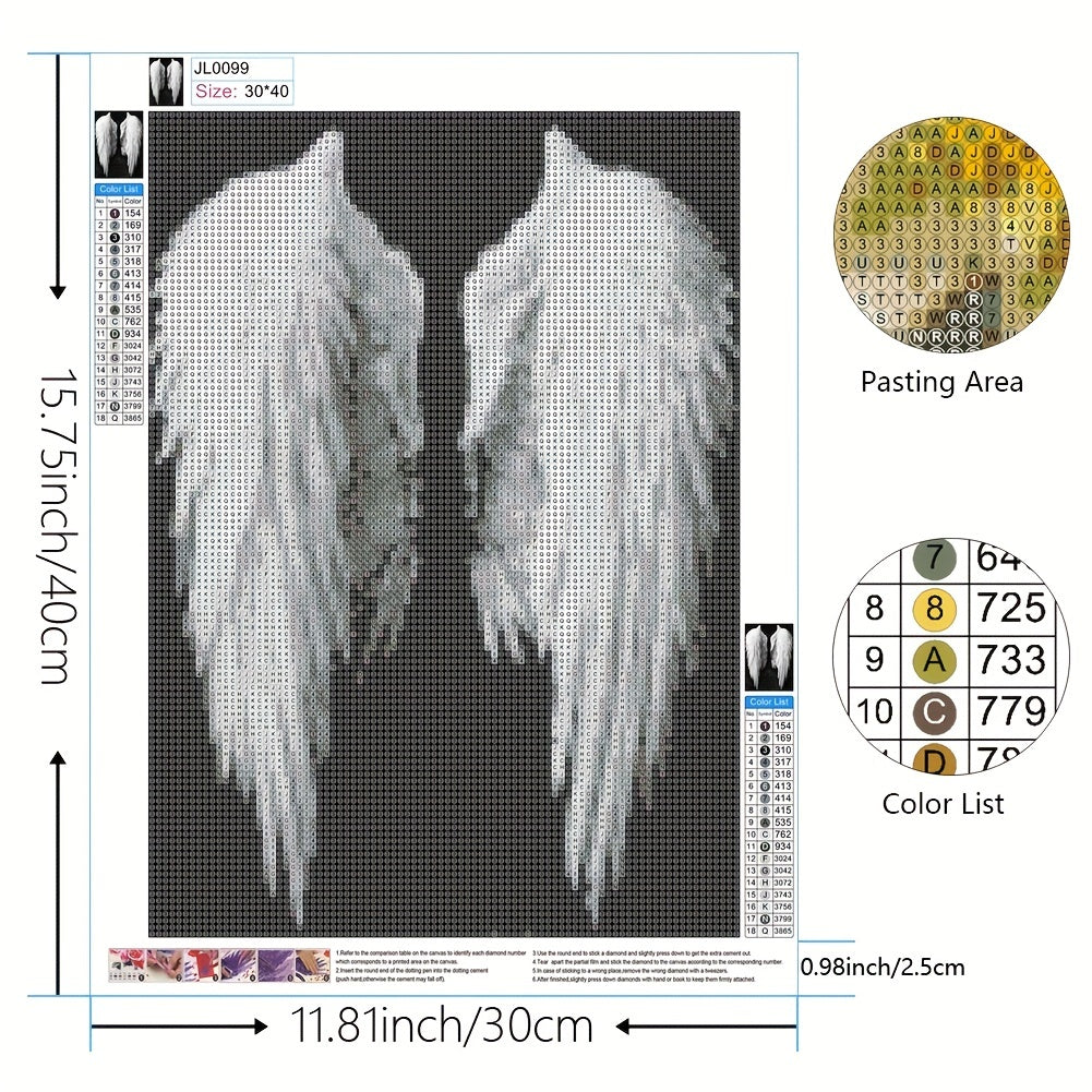 Angel Wings Cross Stitch Kit Diamond Embroidery Decor