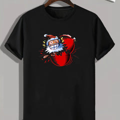 Christmas Santa Claus Print Men's Graphic T shirt