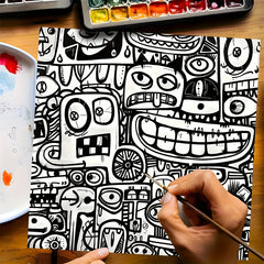 Deluxe Art Relaxation Coloring Book 24 Pages of Thick Paper Unique Cover