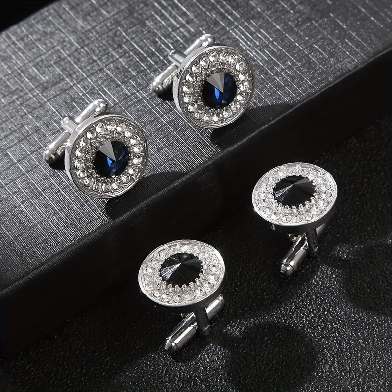 Crystal Cufflinks Suit Button Cufflinks Shirt Studs Accessories