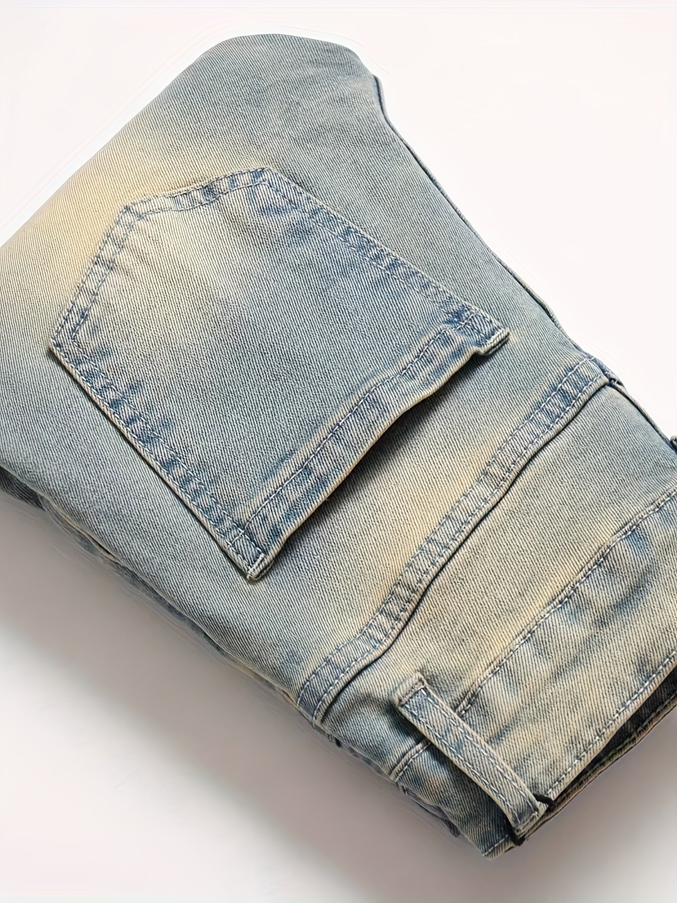 Boys Retro Ripped Jeans Slim Fit Denim Pants Kids Clothes