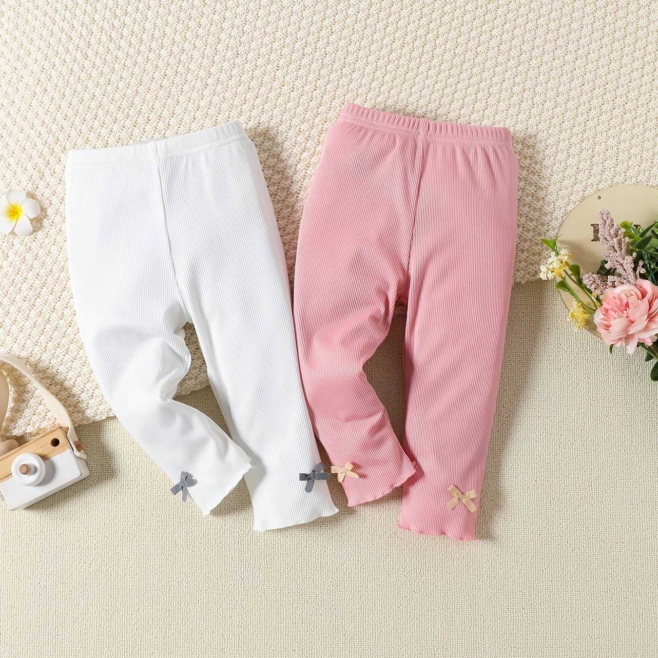 Girls Leggings Toddler Baby Bow Trousers 2pcs Set