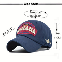 Canada Embroidered Cotton Baseball Cap Sunscreen Trucker Hat Hip Hop Cap