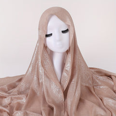 Glitter Tassel Hijab Solid Scarf Turban Plain Shawl