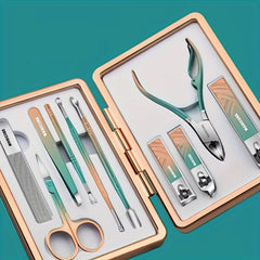 10pcs Stainless Steel Pedicure Tools Set with Travel Bag