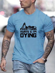 Men's Letter Print T Shirt: Stylish & Comfortable Summer Wear