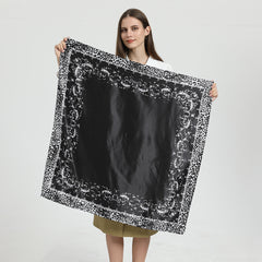 Retro Satin Silk Scarf Large Square Scarf Beach Party Headscarf Hair Scarf