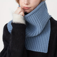 Vintage Knitted Scarf Elastic Neck Gaiter Casual Warm Infinity Scarf