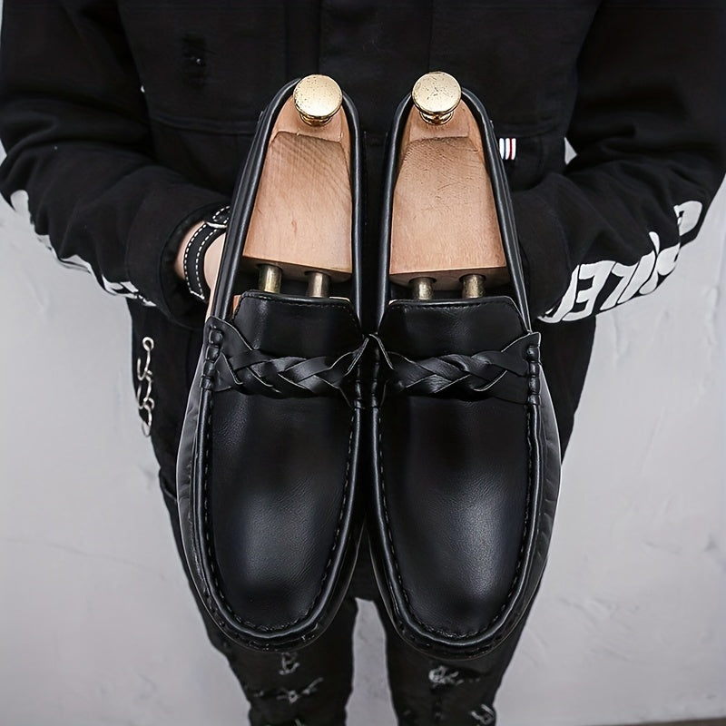 Men's Moc Toe Loafer Shoes Comfy Slip On Shoes