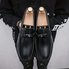 Men's Moc Toe Loafer Shoes Comfy Slip On Shoes