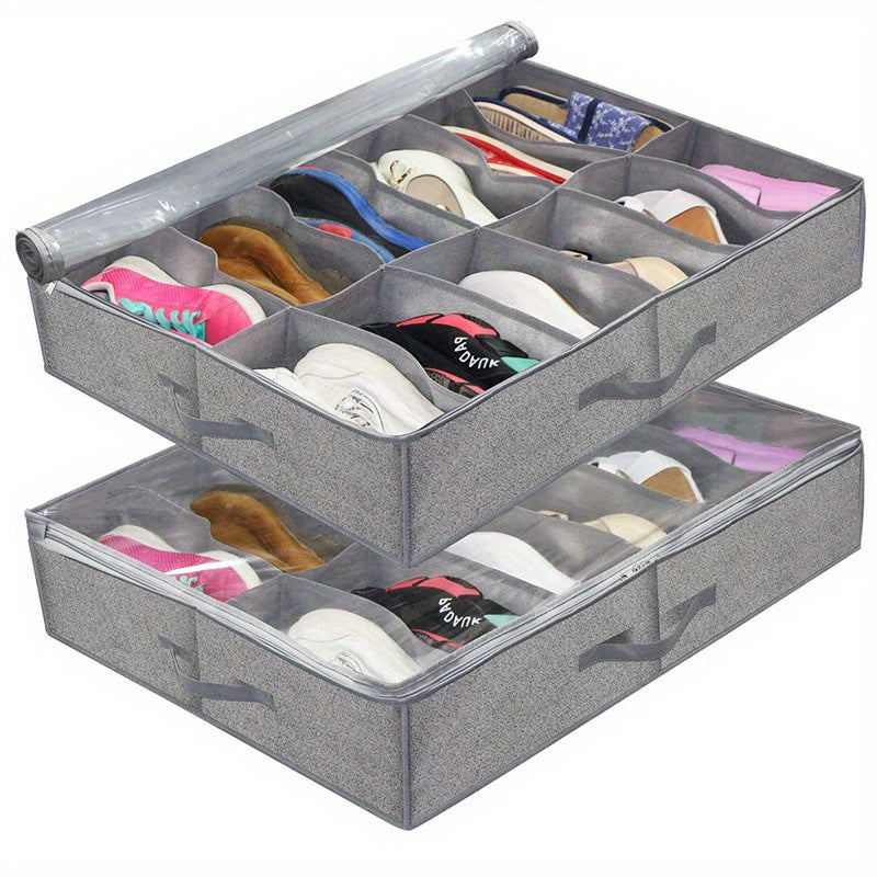 Bed Bottom Shoe Storage Box Foldable Non woven Packing Organizer
