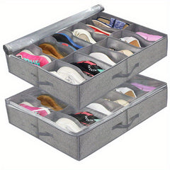 Bed Bottom Shoe Storage Box Foldable Non woven Packing Organizer