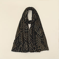 Hot Stamping Shawl Thin Breathable Scarf Retro Solid Travel Casual Hijab