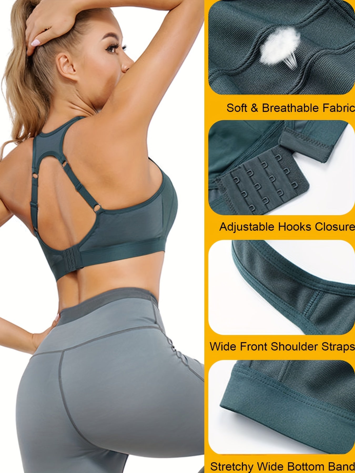 Cut Out Wireless Sports Bra Comfy & Breathable Workout Bra