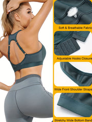 Cut Out Wireless Sports Bra Comfy & Breathable Workout Bra