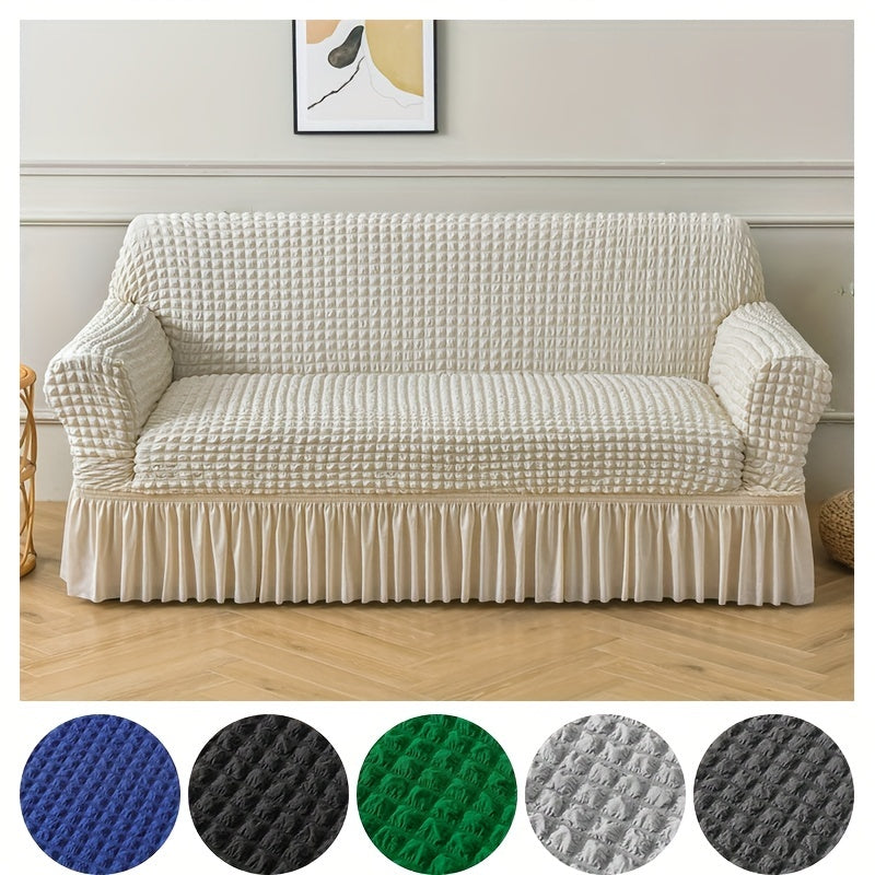 Seersucker Sofa Slipcover Universal Couch Cover Furniture Protector