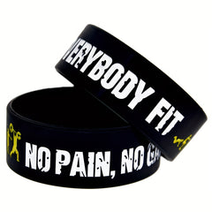 No Pain No Gain Silicone Bracelet Sports Wristband