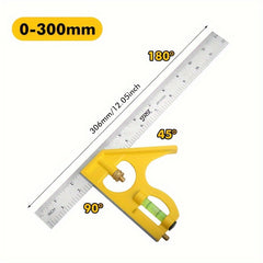 300mm Stainless Steel Combination Square for Accurate Woodworking Measurement
