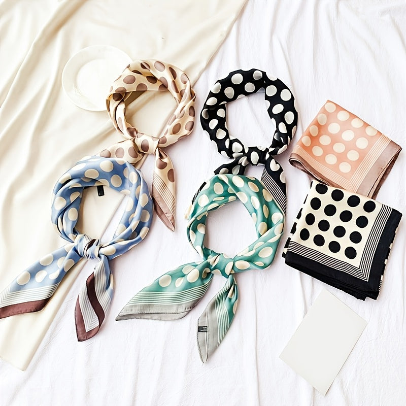Silk Feeling Head Scarf for Women Lightweight Square Bandanas
