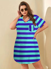 Striped Print Tee Dress