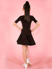 Latin Dance Dress Girls Performance Gymnastics Practice Suit