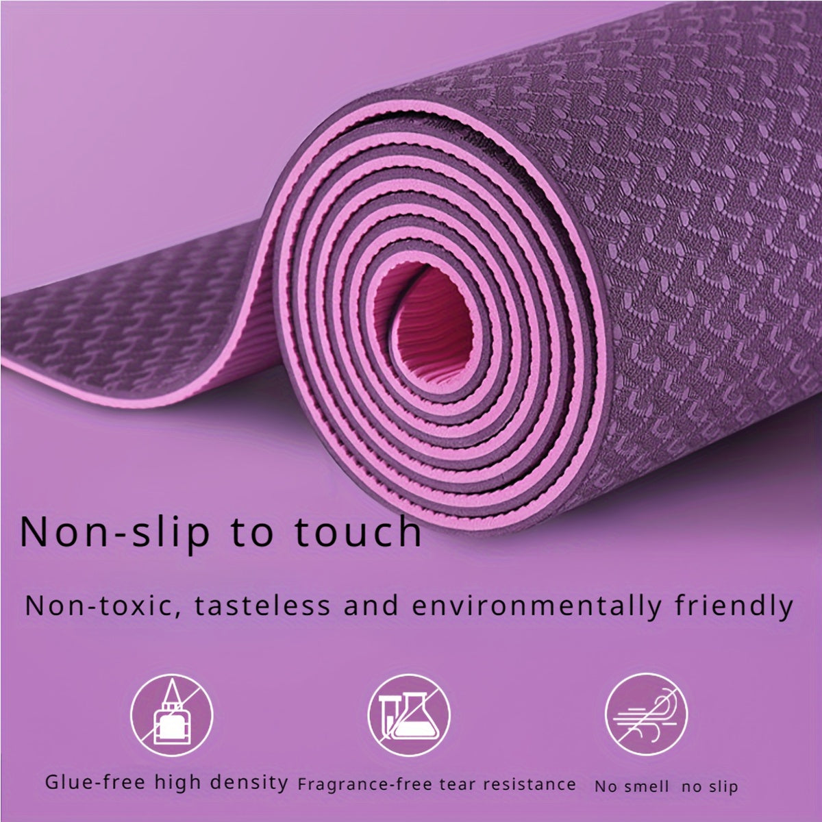 Non Slip Yoga Mat Thick & Wide TPE Mat