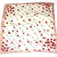 Classic Striped Square Scarf Neckerchief Silk Bandana Head Wrap