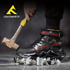 CEATSAFETV Men's Safety Boots Steel Toe Work Shoes