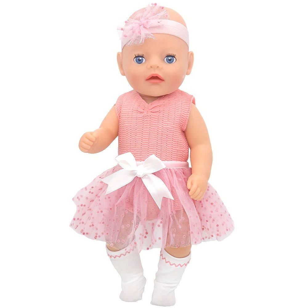 Pink Dress & Accessories for 12-15 Inch Dolls