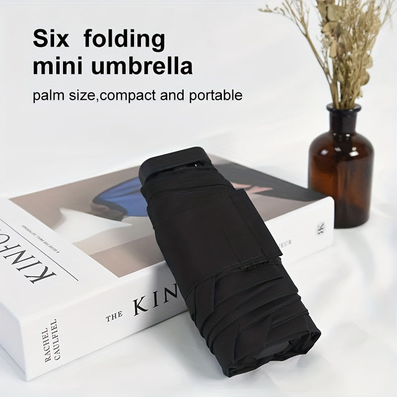 Compact Windproof UV Protection Mini 5 Fold Pocket Umbrella