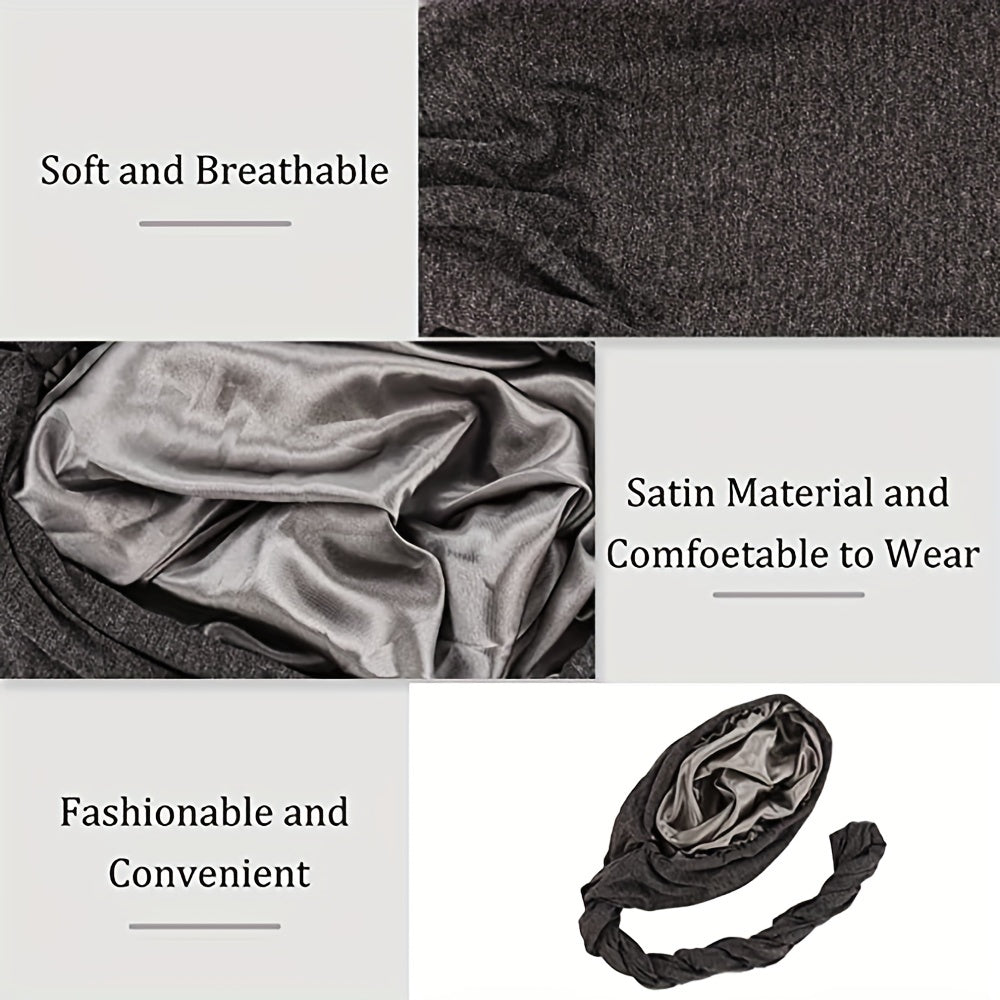 Vintage Head Wraps For Men, Modal And Satin Turban Scarf Tie